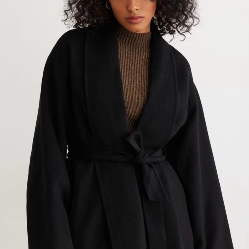 Iris Black Trench Coat - Picture 3 of 9